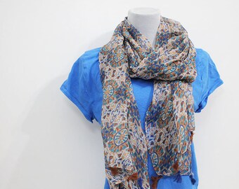 bohemian taupe scarves, scarf gifts, scarf women, gift for women, gift for mom, gift for her, mothers day gift, spring clothing