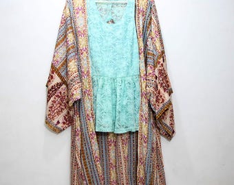 Kimono copricostume kimono leggero kimono rosso lungo boho boho copricostume oversize donna kimono quotidiano elegante