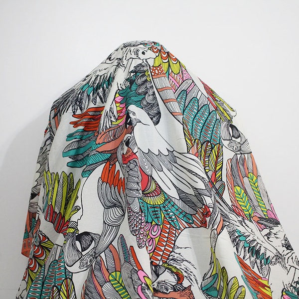 Parrot Bird Square Scarf, bird lover Gifts, scarf women, gift for women, gift for mom, gift for her, mothers day gift, spring clothing