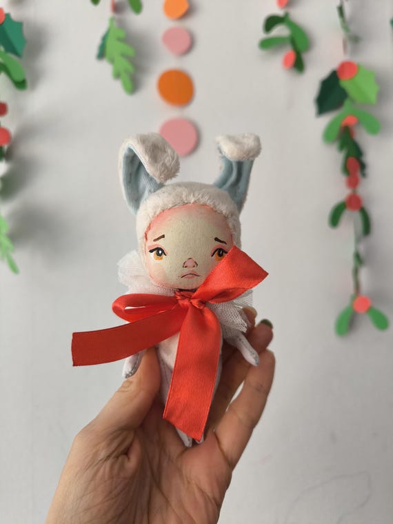 Pink Little Bunny Teddy Doll,cloth Rabbit Girl, Bunny Stuff  display picture 1