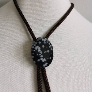 Bolo tie / Japanese Bolo tie necklace / Stone Loop Tie/Shoestring Necktie ZAA74