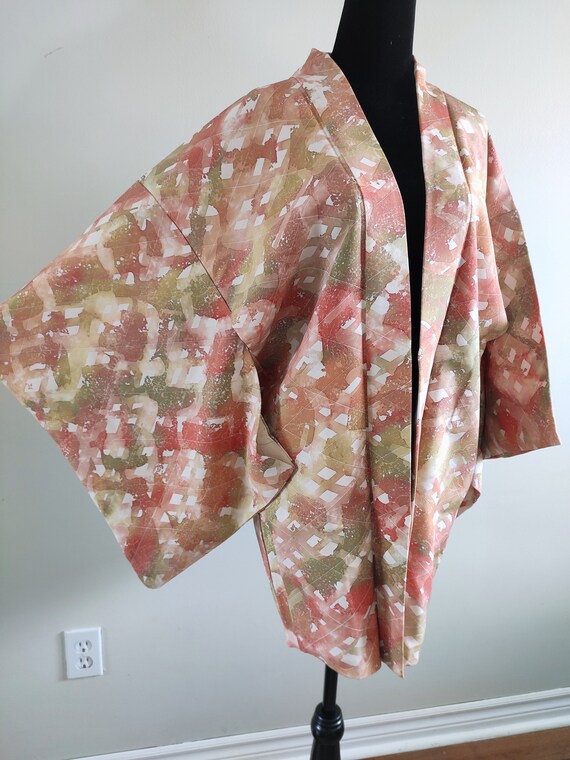 Japanese Silk Kimono Haori Jacket/ Silk Jacket/ Ki