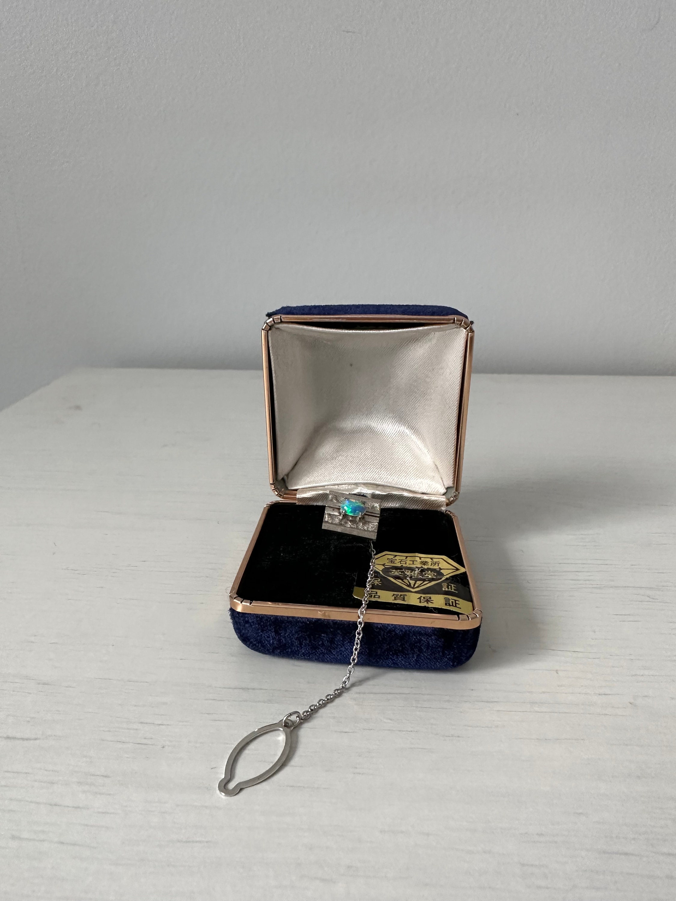 Vintage Opal Tie Pin ,vintage Japanese High Brilliant Opal