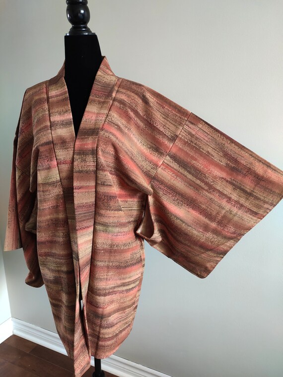 Japanese Silk Kimono Haori Jacket/ Silk Jacket/ Ki