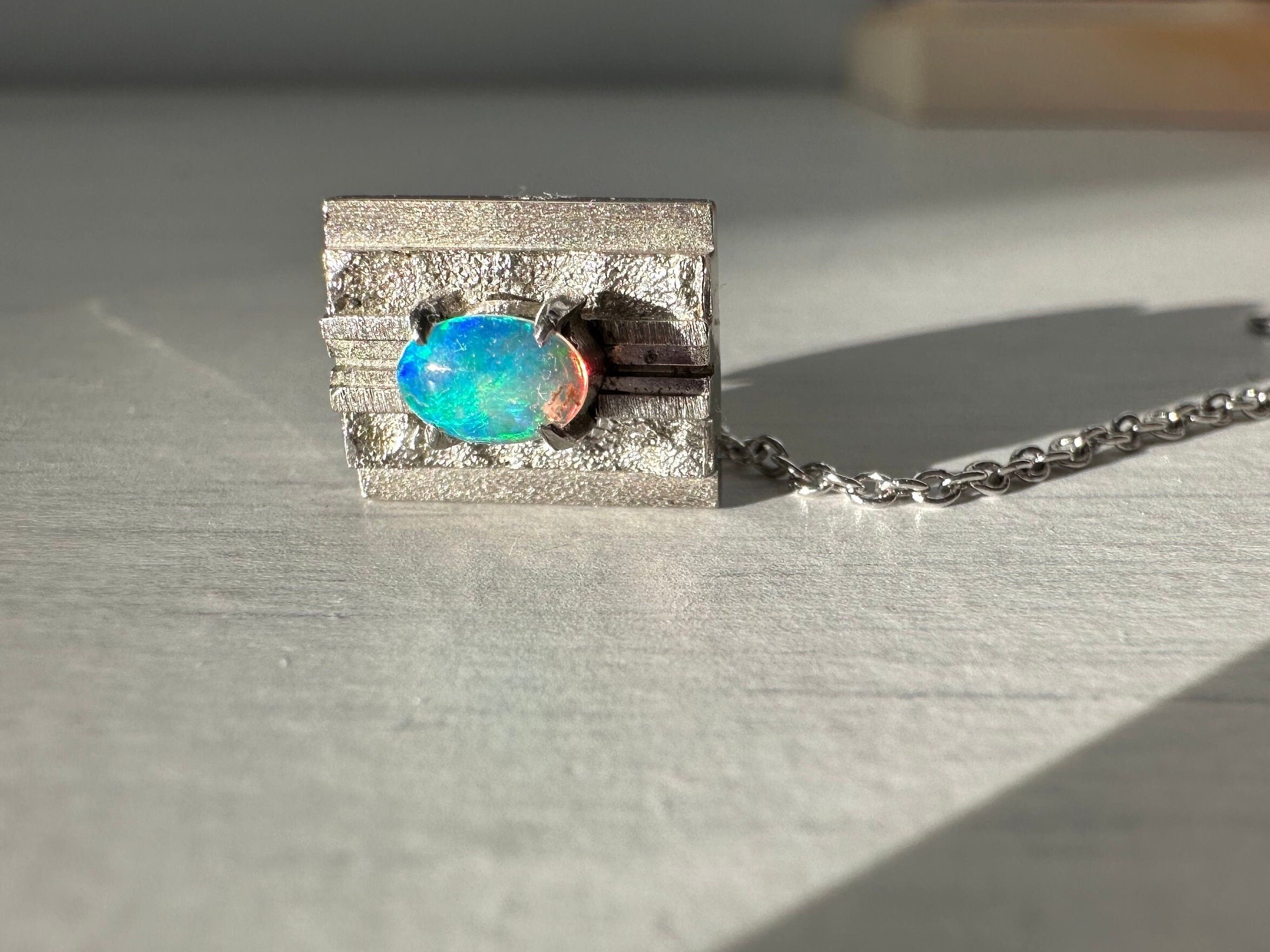 Mexican Opal ピンクオパールのネクタイピン Vintage Opal Tie Pin ,vintage Japanese High Brilliant Opal