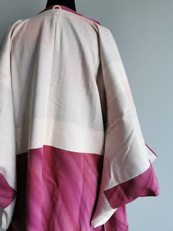 Vintage silk Japanese haori michiyuki kimono - ki… - image 9