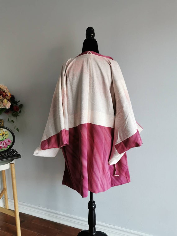 Vintage silk Japanese haori michiyuki kimono - ki… - image 8