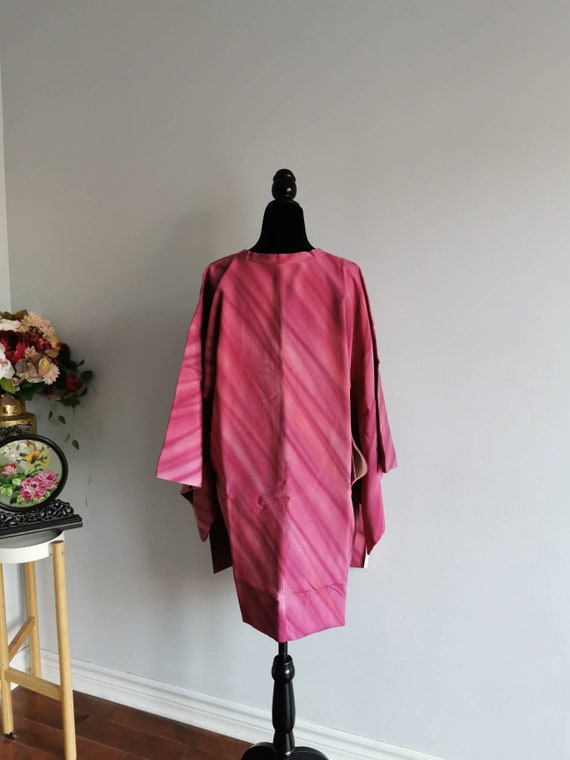 Vintage silk Japanese haori michiyuki kimono - ki… - image 4