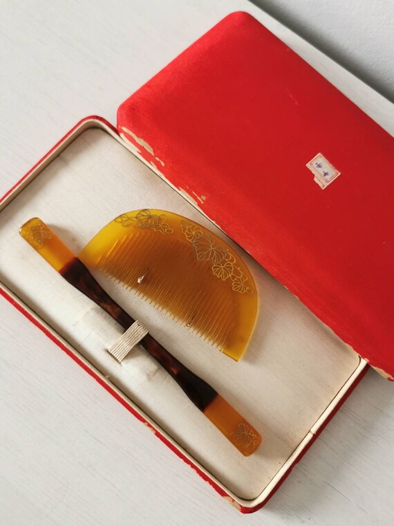Set of vintage Japanese hair accessories, Tsumami Kan… Gem