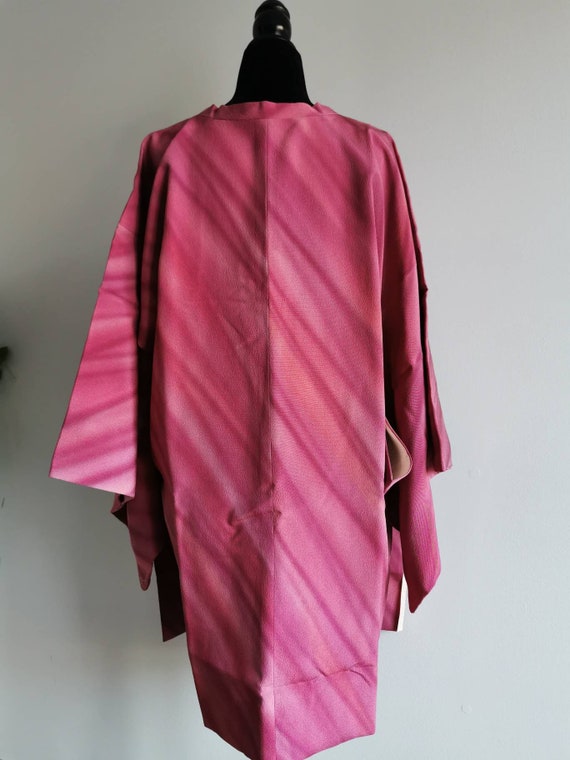 Vintage silk Japanese haori michiyuki kimono - ki… - image 5