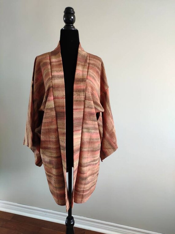 Japanese Silk Kimono Haori Jacket/ Silk Jacket/ Ki