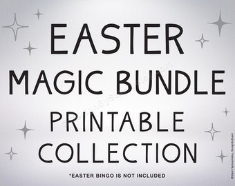 Easter Magic Bundle Printable Collection - Easter Coloring Pages - Easter Games - Easter Cards