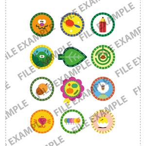 Hey Duggee Badges A3 File to Print