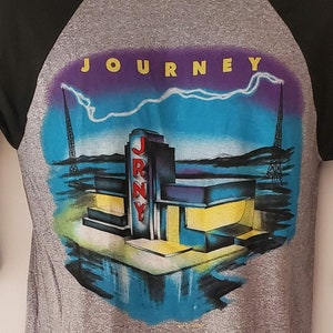 JOURNEY / RAISED ON RADIO ビンテージロックTシャツ Vintage 80s Journey Raised on Radio T-Shirt Size XL – Thrift
