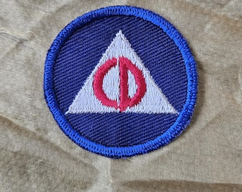 Patch écusson Civil Defence Corps Brodé Main - Insigne UK 1919-1930