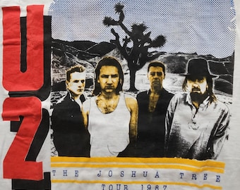 1980's U2 Vintage Original 1987 Joshua Tree Fall USA Tour Irish