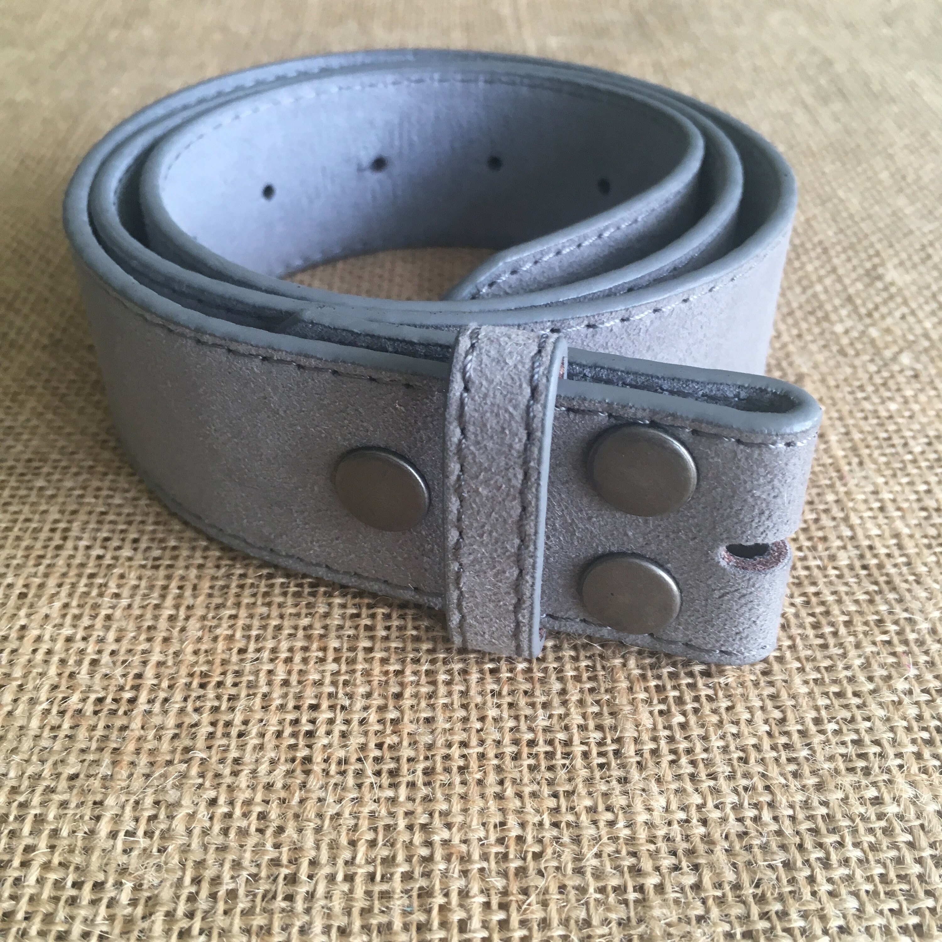 Belt Strap Light Gray Suede 1.5 With 