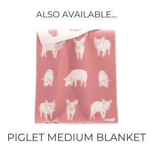 Piglet Wool Throw | Cozy Pink Blanket with Tassels for Chair, Bed & Sofa image 12