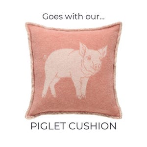 Piglet Wool Throw | Cozy Pink Blanket with Tassels for Chair, Bed & Sofa image 11