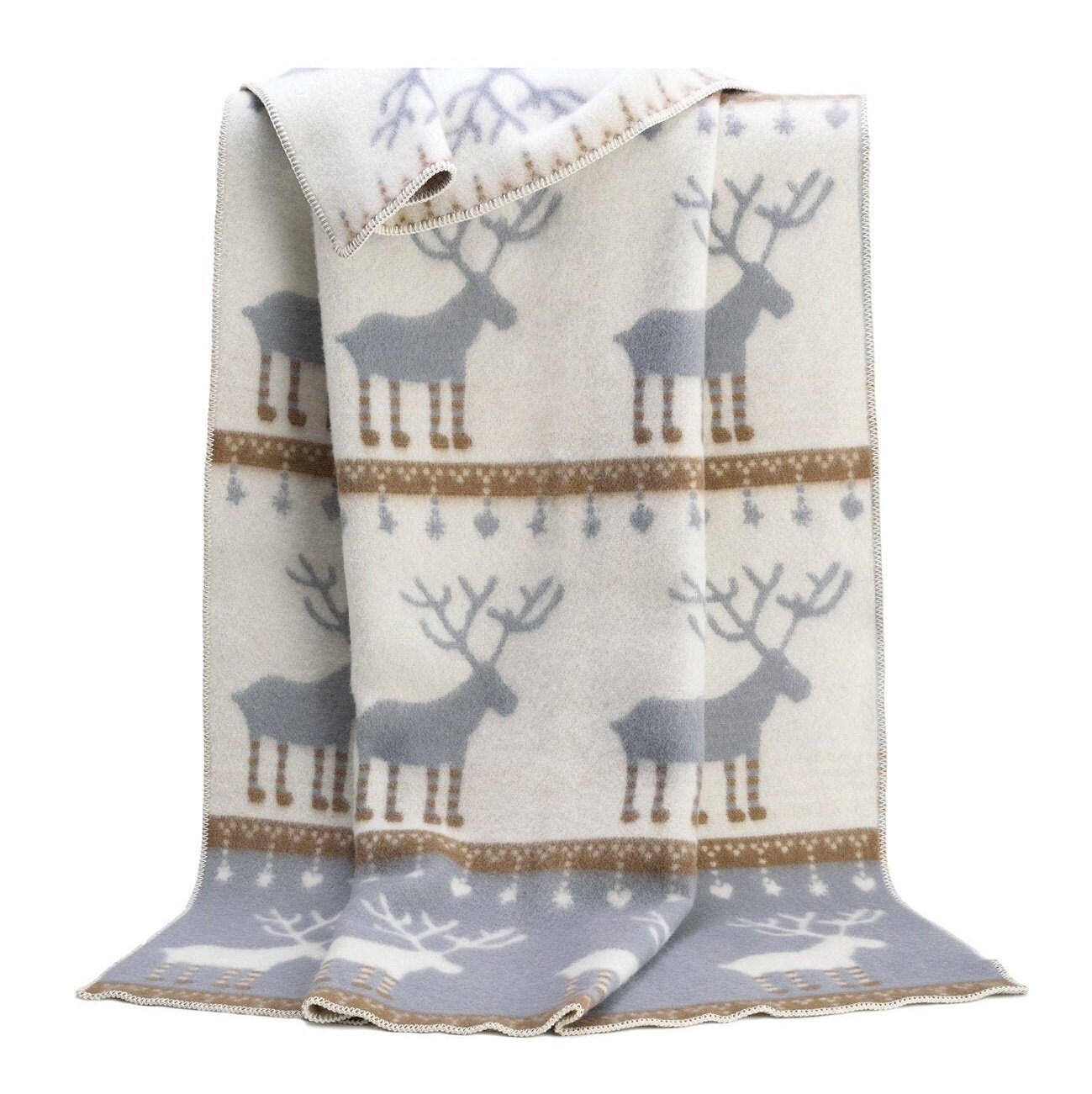 Christmas Blanket Throw Reindeer Festive Throw Deer Wool - Etsy Norway