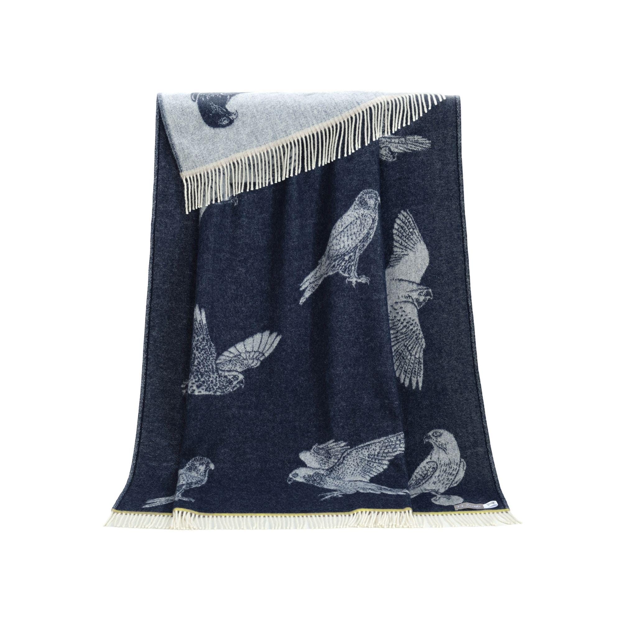 ウール ブランケット 星型 ネイビー JJ Textile イギリス製 ブルー