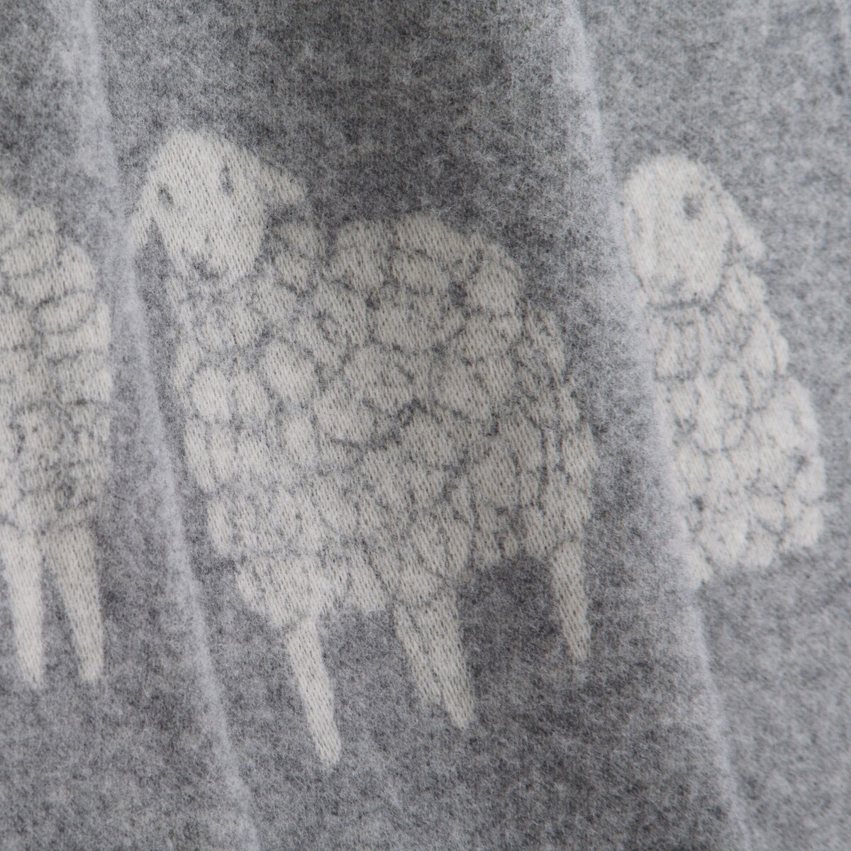 Mima Sheep Soft Grey Wool Throw - Etsy