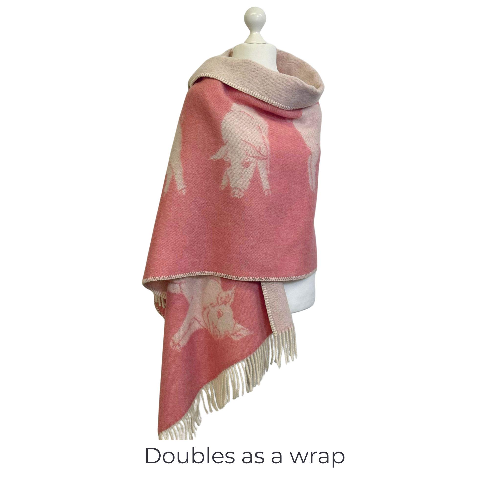 ピグレット スモールウールスロー | ピュアウール織りブランケット