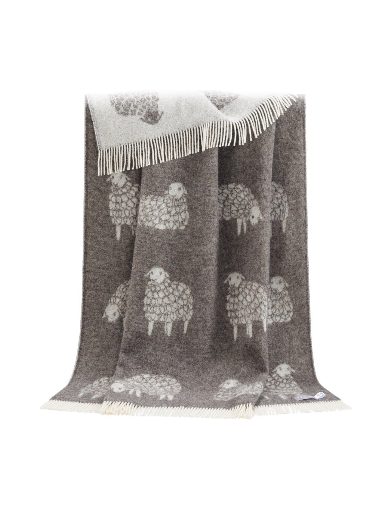 Brown Sheep Blanket Throw pure wool neutral colour wool Etsy