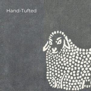 Handgetuft schapenkleed | Mat van 100% pure Nieuw-Zeelandse wol | Rond tapijt | Inrichting kinderkamer, slaapkamer, woonkamer afbeelding 5
