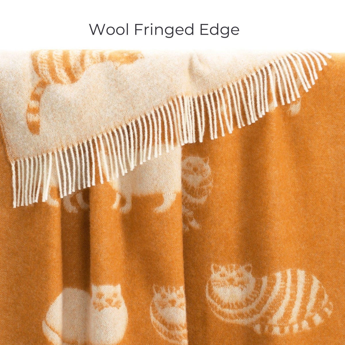 Ginger Cat Wool Throw | Woven Blanket Made From Pure Wool | Ideal for Housewarming Gift - Etsy