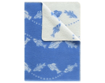 ウール　ブランケット　星型　ネイビー　JJ Textile　イギリス製　ブルー JJTextile - Etsy