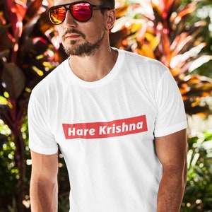 Hare Krishna Shirt Hindu Vedic ISKCON Unisex Tshirt Yoga Meditation Spirituality Jersey Short Sleeve Tee