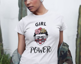 Feministische Shirt | Frida Kahlo-Shirt | Mädchen-Power-T-shirt | Feministische Kunst