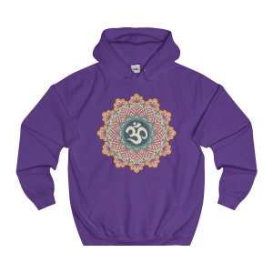 Sri Ohm Mandala Hoodie Om Yoga Meditation Spiritual Shirt Sacred Geometry Boho Unisex Hooded Flleece Sweatshirt image 7