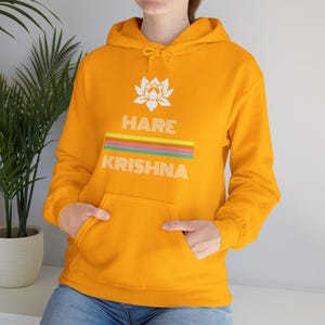 Hare Krishna Hoodie: Unisex Cotton-Blend Spiritual Jumper