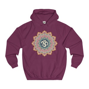 Sri Ohm Mandala Hoodie Om Yoga Meditation Spiritual Shirt Sacred Geometry Boho Unisex Hooded Flleece Sweatshirt image 8