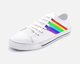 Gay Pride Shoes LGBT Unisex Low Top Sneaker UK