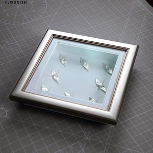 Museum Quality 8x 7.2 Caret Gold Framed Origami Cranes.