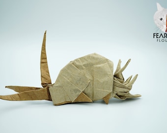 Rata diabólica de origami a medida