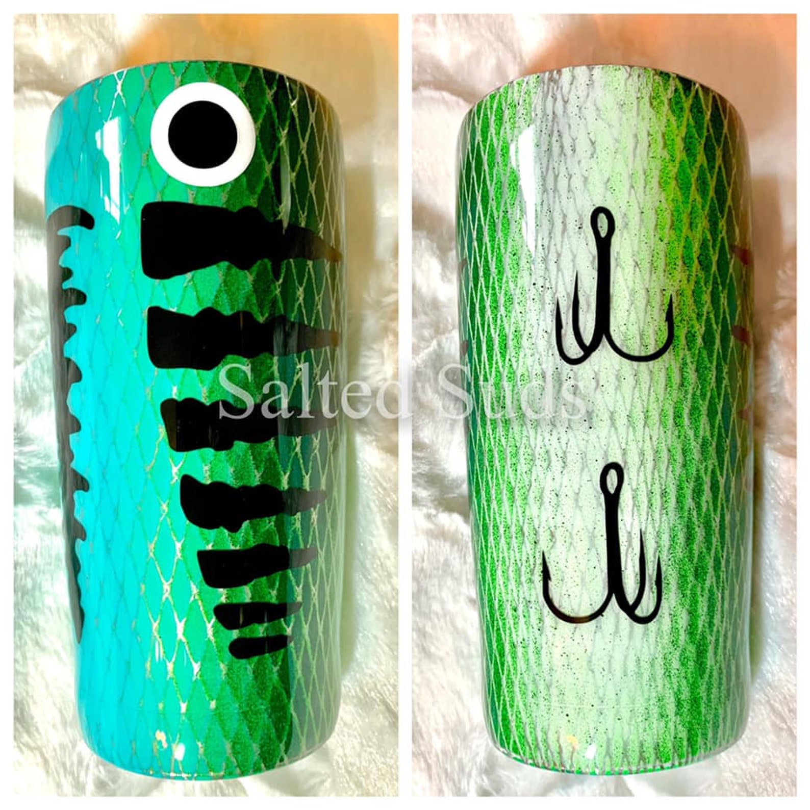 Custom Fishing Lure Tumbler Fishing Lure Tumbler Stainless Etsy