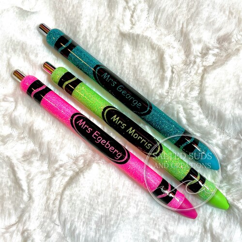 Custom Refillable Glitter Pens Ink Gel Pen Leopard Pen Etsy