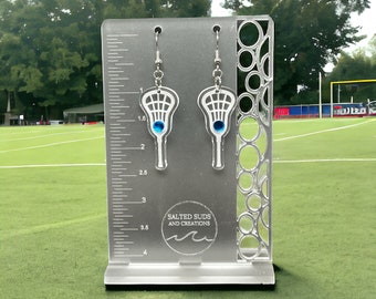 Custom Lacrosse Earrings: Personalized Sports Jewelry Gift