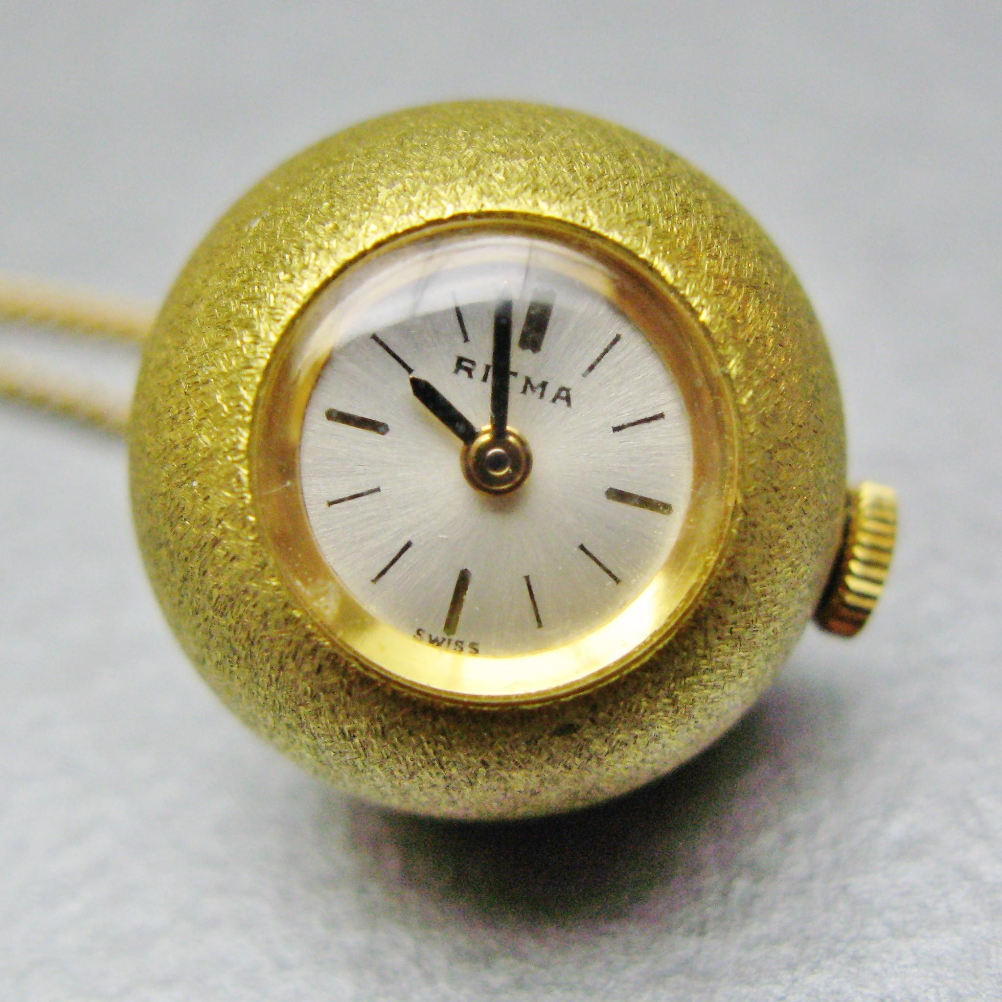 Retro Ritma Ball Orb Pendant Watch With Chain Necklace - Etsy