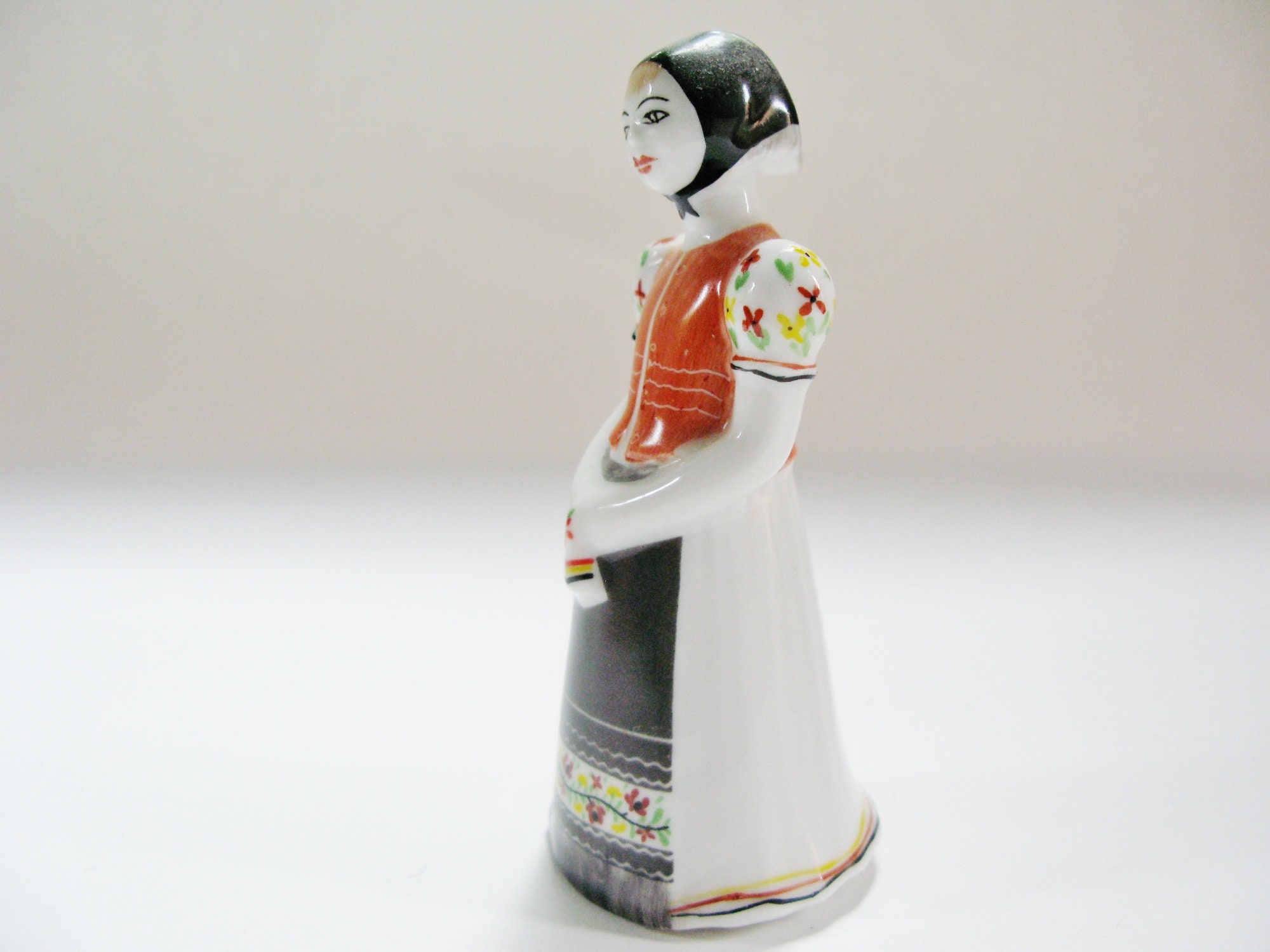 Vintage Hollohaza Figurine Girl in Traditional Costume Made - Etsy