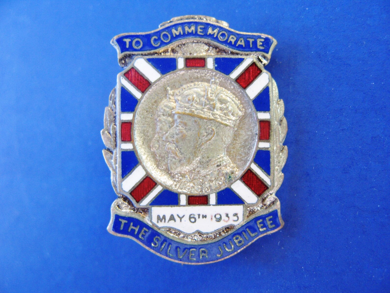 Two Souvenir Medallions King V Queen Mary Silver Etsy UK