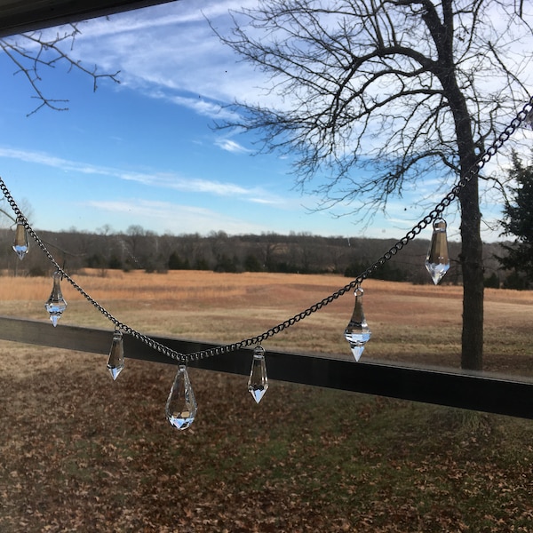 Atrapasueños, colgante de ventana de tamaño completo, arcoíris, atrapaluz, colgante de pared, cristales acrílicos