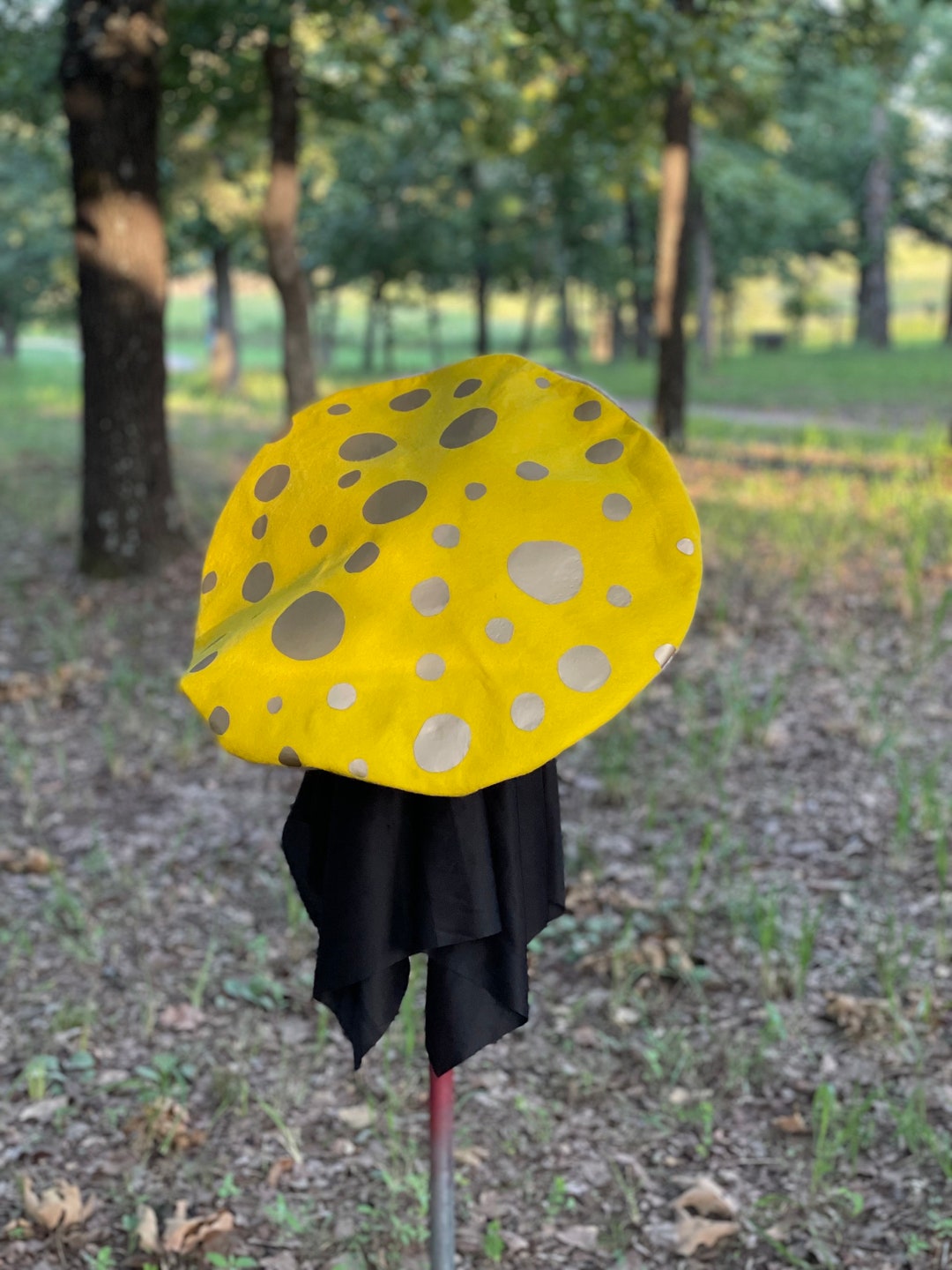 Yellow and Gold Floppy Mushroom Hat, Handmade Felt Toadstool Hat - Etsy