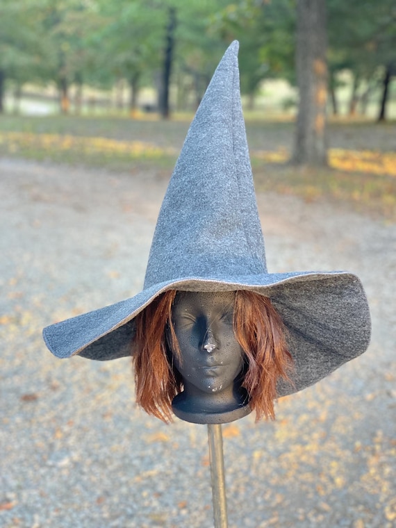 Oversized Tall Grey Witch Hat, Shock Super Tall Witch Hat