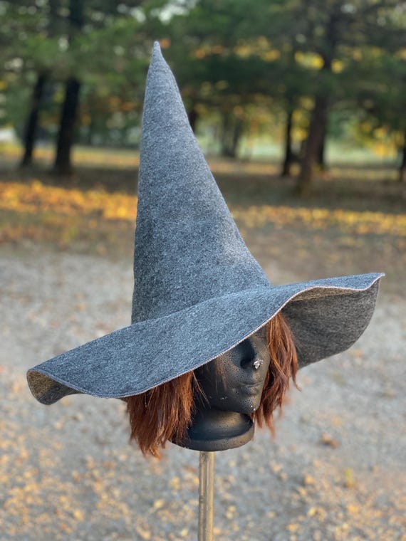 Oversized Tall Grey Witch Hat, Shock Super Tall Witch Hat UK