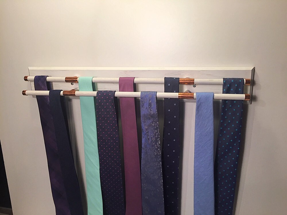 Wall Mounted Tie Rack Wall Design Ideas